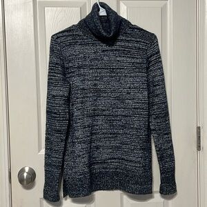 J. Crew Navy Marled Turtleneck Sweater